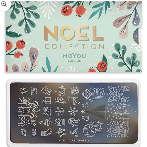 MoYou London nail art stamping plate in Noel, design 14 NWOT - Picture 1 of 4